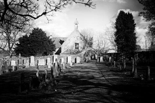 Tibbermore Church & Graveyard, Perthshire, Scotland.  Photo by Jimmy Peggie